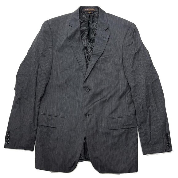 BCBG Attitude Sport Coat Suit Jacket Blazer 38R Gray Striped Wool Avalon Men - Picture 1 of 8